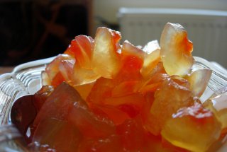 Dulceata de coji de pepene rosu