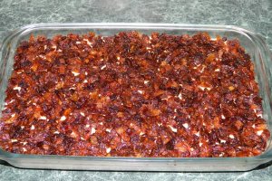Fasole mixata cu ceapa caramelizata