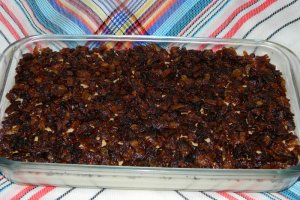 Fasole mixata cu ceapa caramelizata