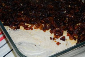 Fasole mixata cu ceapa caramelizata