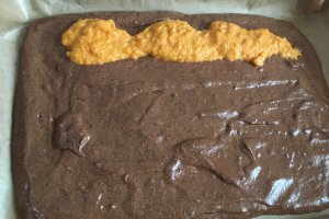Desert prajitura imposibila cu dovleac si ciocolata