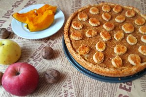 Desert tarta cu mere si dovleac copt