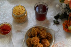 Chiftele in crusta din fulgi de porumb