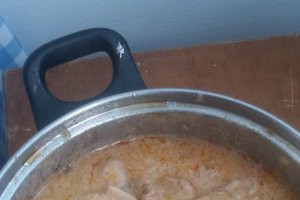 Aripioare de pui cu ceapa si sos de smantana