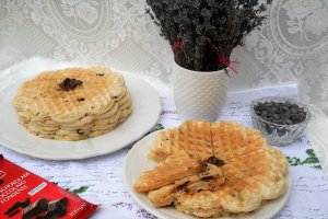Desert waffe cu picaturi de ciocolata