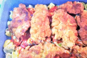 Pollo alla parmigiana - pui cu parmezan
