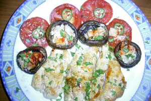 Tigaie cu piept de pui si ciuperci