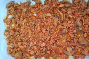 Lasagna cu carne de pui si ciuperci