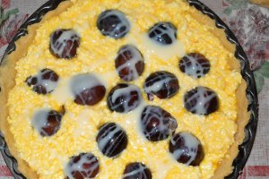 Desert tarta cu branza si prune