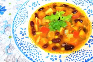Ciorba taraneasca - cu peste afumat