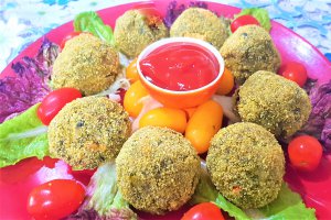 Arancini cu orez, spanac si surimi - chiftelute de orez Mihaela