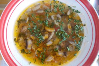 Ciorba de legume, cu ciuperci champignon