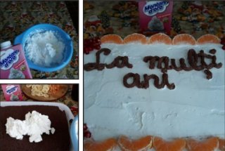 Tort cu frișcă Montare d'oro