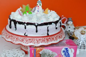 Tort cu crema de lamaie si afine