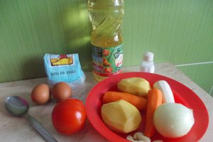 Supa de legume, cu galuste de gris
