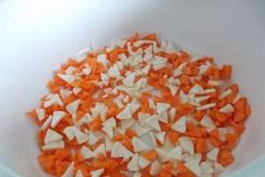 Supa de legume, cu galuste de gris