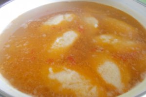 Supa de legume, cu galuste de gris
