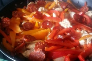 Pui cu ardei si smantana / Piccata romana