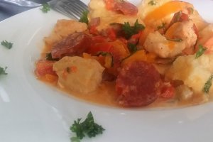 Pui cu ardei si smantana / Piccata romana