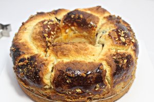 Desert cozonac cu ciocolata si nuca
