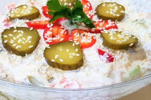 Salata de ciuperci cu pui si susan