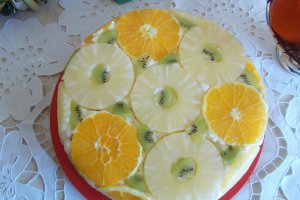 Desert tort Diplomat, cu stafide si fructe exotice