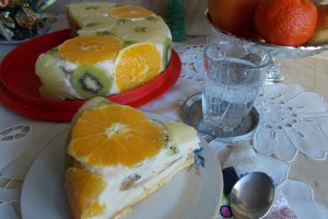 Desert tort Diplomat, cu stafide si fructe exotice