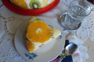 Desert tort Diplomat, cu stafide si fructe exotice