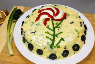 Salata de cartofi cu ceapa verde