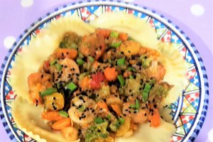 Panzerotti cu creveti si legume