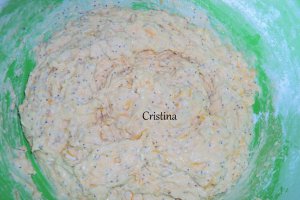 Desert chec cu grapefruit, mac si crema de lamaie
