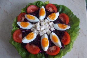Salata asortata, cu varza rosie