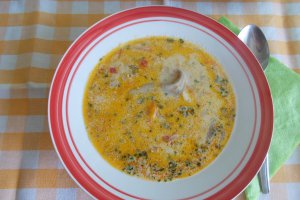 Ciorba cu ciuperci pleurotus si smantana