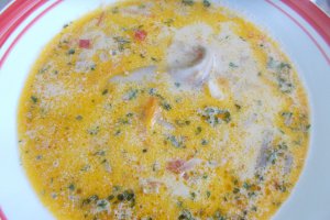Ciorba cu ciuperci pleurotus si smantana