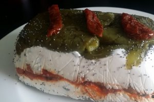 Aperitiv terina cu ardei si branza de vaci