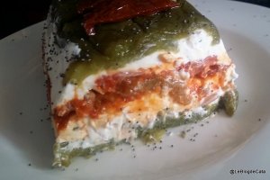 Aperitiv terina cu ardei si branza de vaci