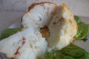Conopida impanata cu cascaval, la cuptor