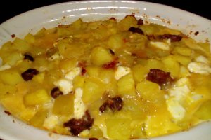 Fritata cu pipote si inimi de pui