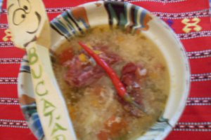 Ciorba cu oase de porc afumate