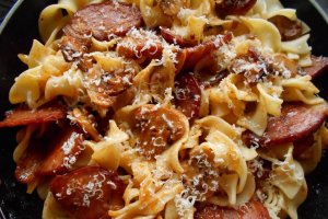 Tagliatelle cu ciuperci si afumatura