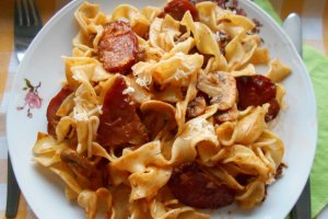 Tagliatelle cu ciuperci si afumatura