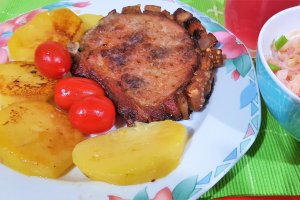 Cotlet de porc cu bere, ghimbir si usturoi