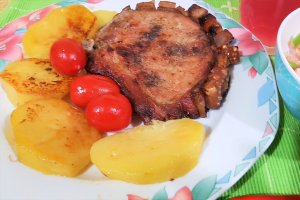 Cotlet de porc cu bere, ghimbir si usturoi
