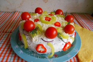 Aperitiv tort, cu oua si lactate