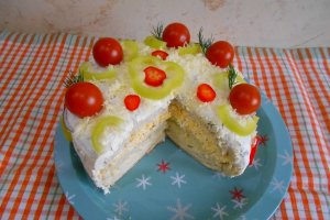 Aperitiv tort, cu oua si lactate