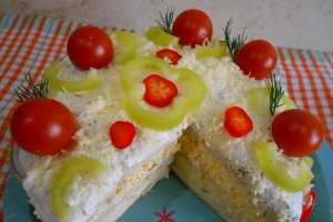 Aperitiv tort, cu oua si lactate