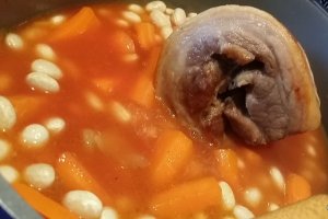 Piept de porc cu fasole boabe