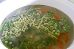 Supa de legume, cu crutoane