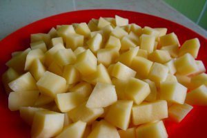 Supa de legume, cu crutoane