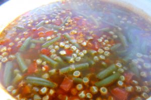 Supa de legume, cu crutoane